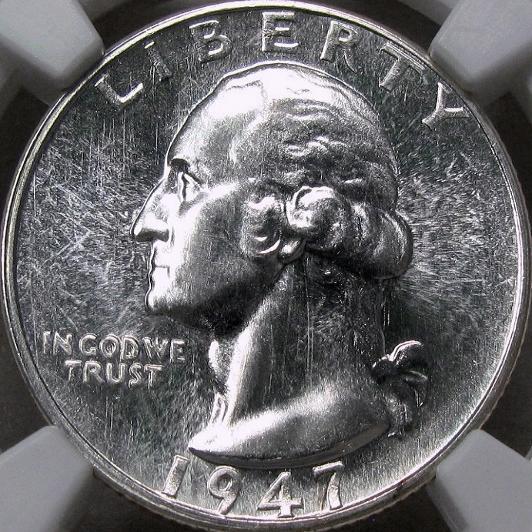 DM Rare Coins coin photography service illustrates a prooflike washington quarter that is also Cherrypicker's Guide RPM FS-501.