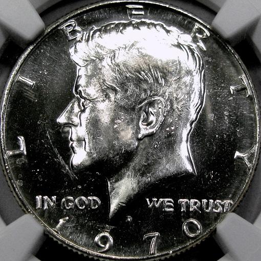 Deep Mirror Prooflike Kennedy half dollar compliments of DM Rare Coins coin photogrpahy service
