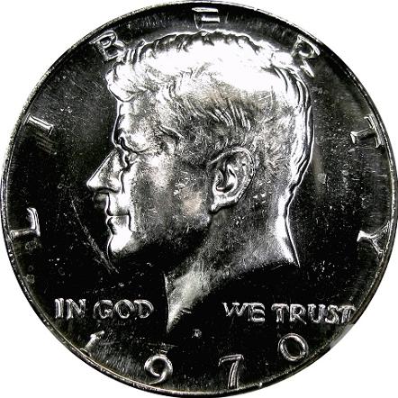 Deep Mirror Prooflike Kennedy half dollar compliments of DM Rare Coins coin photogrpahy service